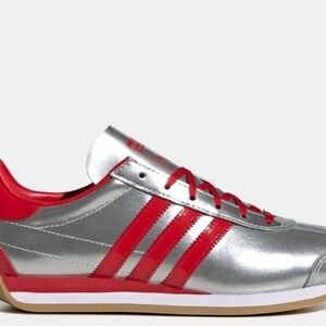 adidas Silver and Red Women's Sneakers